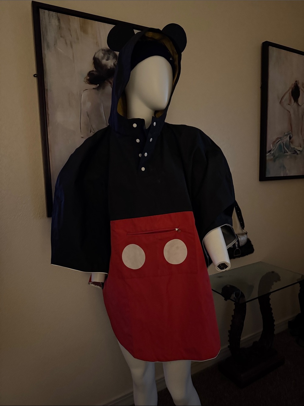 Adult Mickey hooded Rain Poncho XL